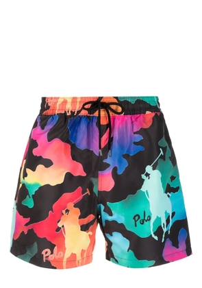 Polo Ralph Lauren graphic-print drawstring shorts - Black