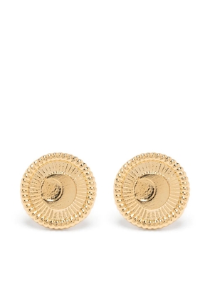 Marine Serre logo-engraved earrings - Gold