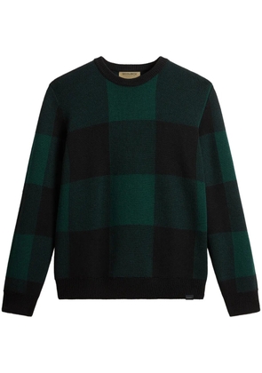 Woolrich check-pattern virgin wool sweater - Green