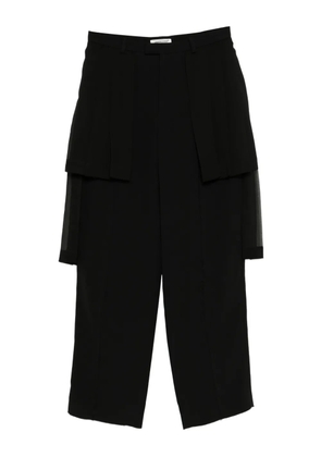 Undercover pleated-design trousers - Black