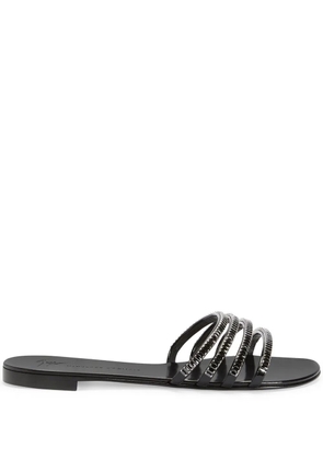 Giuseppe Zanotti Iride crystal-embellished sandals - Black
