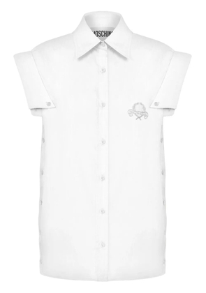 Moschino embroidered-logo shirt - White