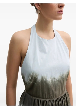 DKNY halter-neck tie-dye maxi dress - Blue