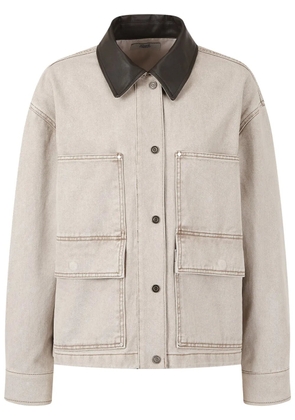TOMBOY contrast-collar jacket - Neutrals