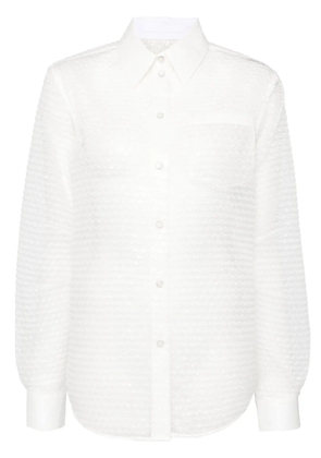 Helmut Lang curved bubblewrap shirt - White