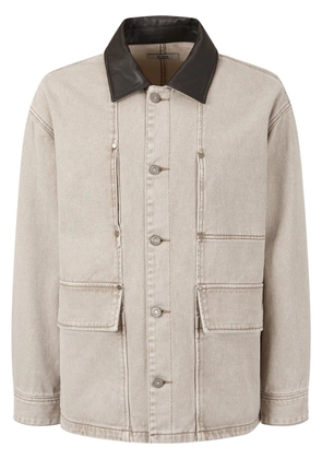 TOMBOY contrast-collar jacket - Neutrals
