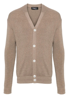 Kiton ribbed-knit cardigan - Brown