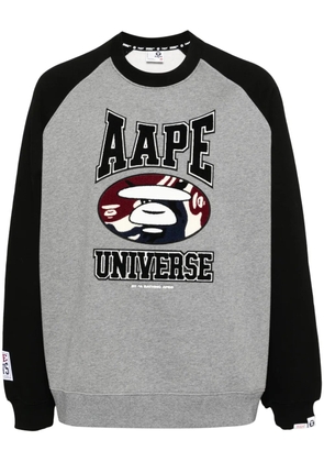 AAPE BY *A BATHING APE® logo patched sweatshirt - Grey
