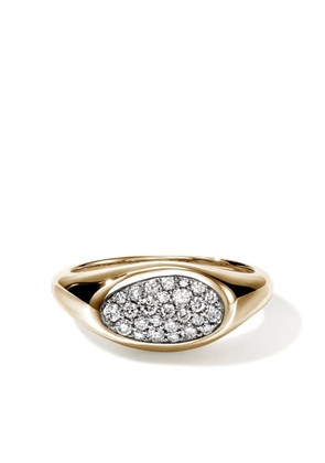 John Hardy 14kt yellow gold Pebble diamond ring