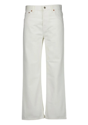 Gucci logo-patch straight jeans - White