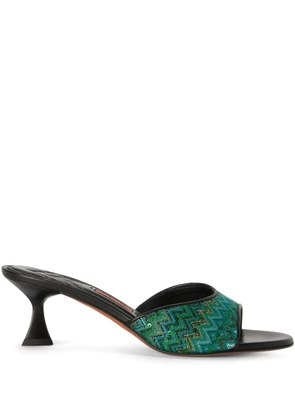 Missoni zigzag-pattern sandals - Green