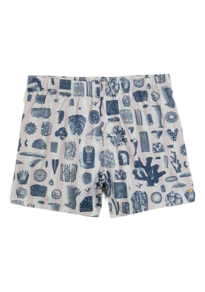 Osklen print swim shorts - White