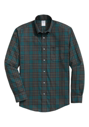 Brooks Brothers button-fastening plaid-patterned shirt - Green