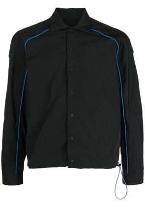UNRAVEL PROJECT rear-logo print shirt jacket - Black