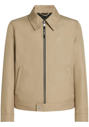 Karl Lagerfeld logo-embroidered bomber jacket - Neutrals