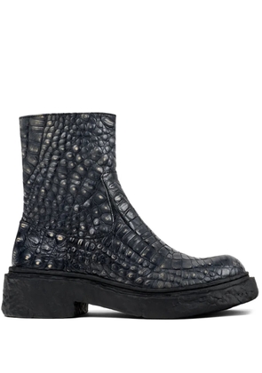 CamperLab Vámonos crocodile-effect ankle boots - Grey