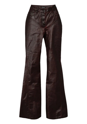 Mugler waxed flared jeans