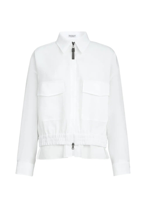 Brunello Cucinelli zip jacket - White