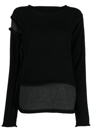 Y's long-sleeve knitted top - Black