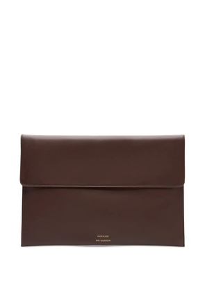 LouLou de Saison Gaia leather clutch bag - Brown