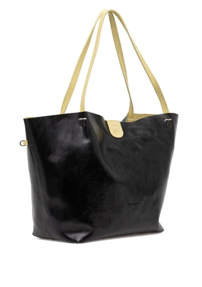 Patrizia Pepe leather top-handle tote bag - Yellow