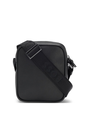 BOSS monogram-pattern reporter bag - Black