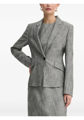 BOSS single-button textured top - Grey