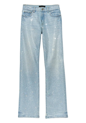 Purple Brand rhinestone-embellished straight-leg jeans - Blue