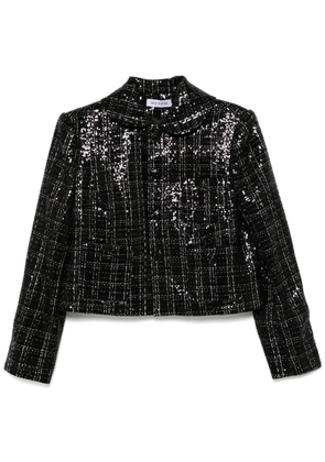 Dice Kayek Cropped tweed jacket - Black
