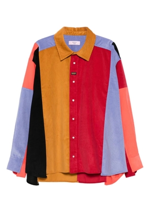 Martine Rose panelled corduroy shirt - Red