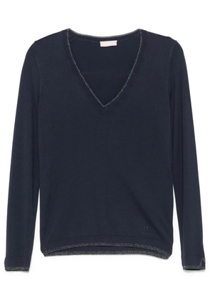 LIU JO lurex-detail top - Blue