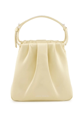 Amina Muaddi Vittoria Crystal satin tote bag - Neutrals