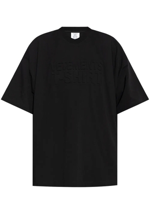 VETEMENTS logo-embossed T-shirt - Black