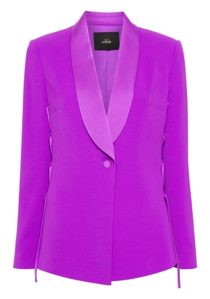 TWINSET side-lace-up crepe blazer - Purple
