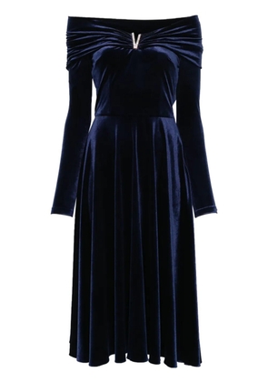 NISSA off-shoulder midi dress - Blue