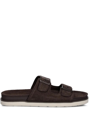 Gant double-buckle suede sandals - Brown