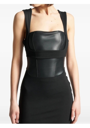 Manière De Voir layered corset mini dress - black