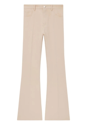 Courrèges twill-weave bootcut trousers - Neutrals