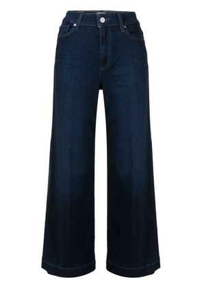 PAIGE logo-patch cropped jeans - Blue