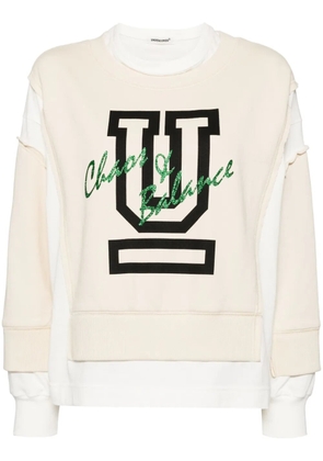 Undercover contrast-panel cotton sweatshirt - White