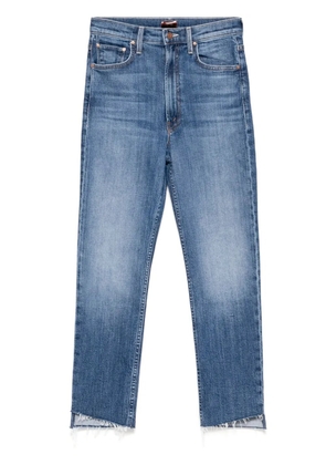 MOTHER high-waisted rider ankle step fray jeans - Blue