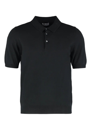 THE (Alphabet) cotton polo shirt - Black