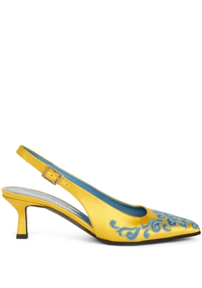 ETRO embroidered pumps - Yellow