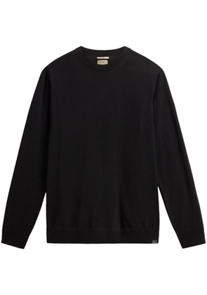 Woolrich logo-tag knitted jumper - Black