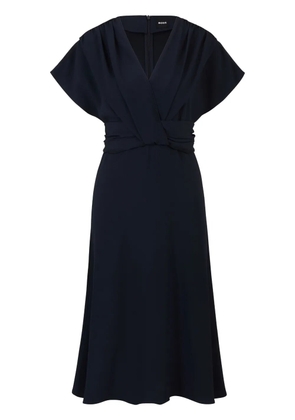 BOSS draped midi dress - Blue