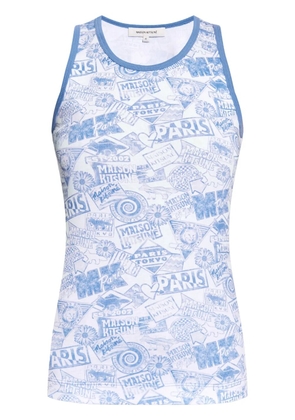 Maison Kitsuné Surf Collage cotton tank top - Blue