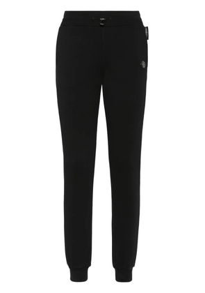 Plein Sport logo-embroidered track pants - Black
