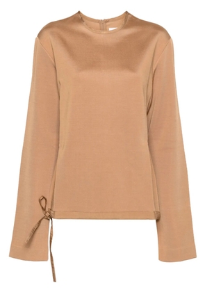 Jil Sander crew-neck long-sleeve sweatshirt - Brown