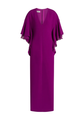 Alberta Ferretti ruffled V-neck maxi dress - Purple
