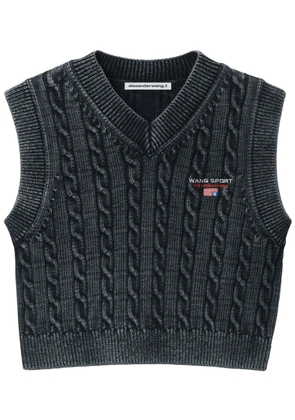 Alexander Wang cable-knit vest - Black